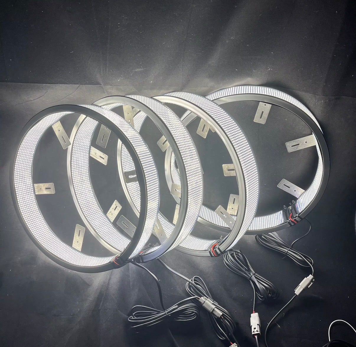 15" 17" 20" Double Sided 10 row Pure White Color Wheel Light (set of 4)