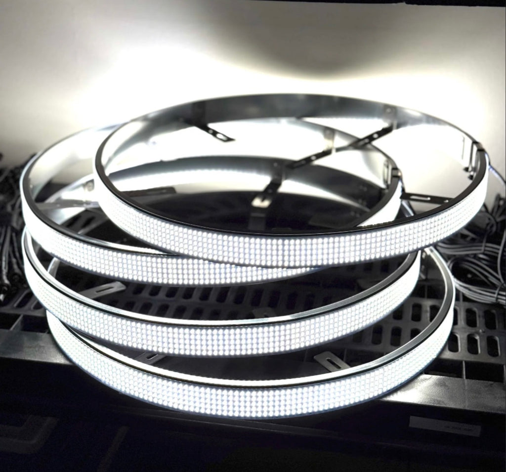 17-Inch 5-Row White Wheel Lights (set of 4)