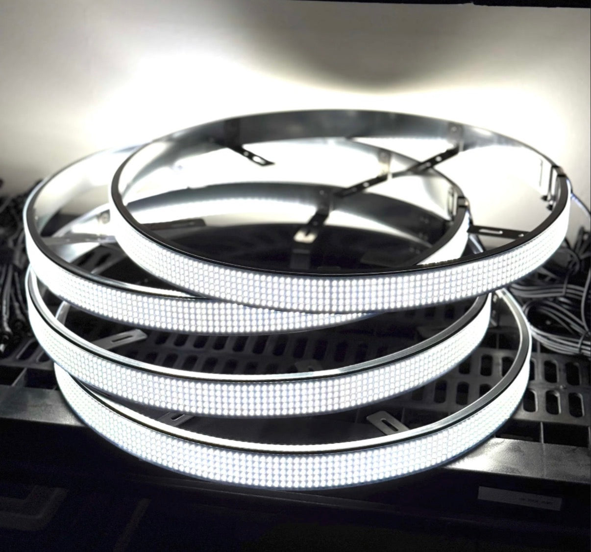 17-Inch 5-Row White Wheel Lights (set of 4)